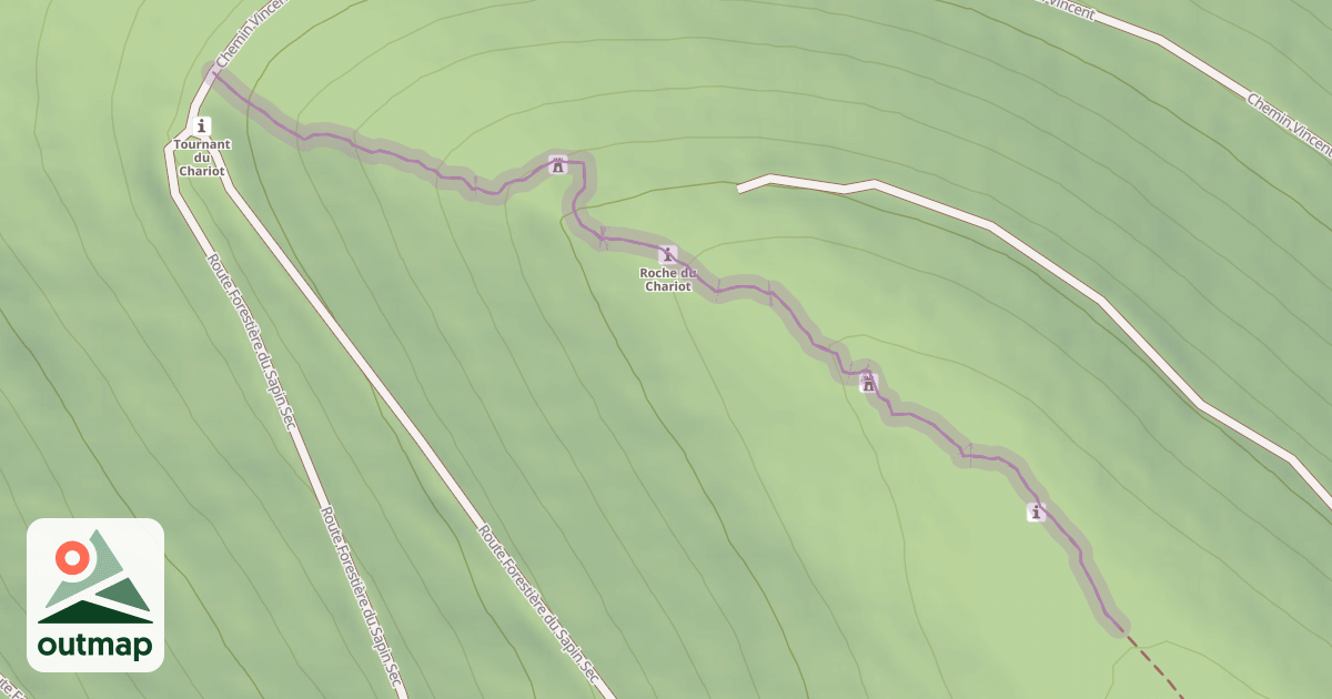 Map of Sentier des Mulets