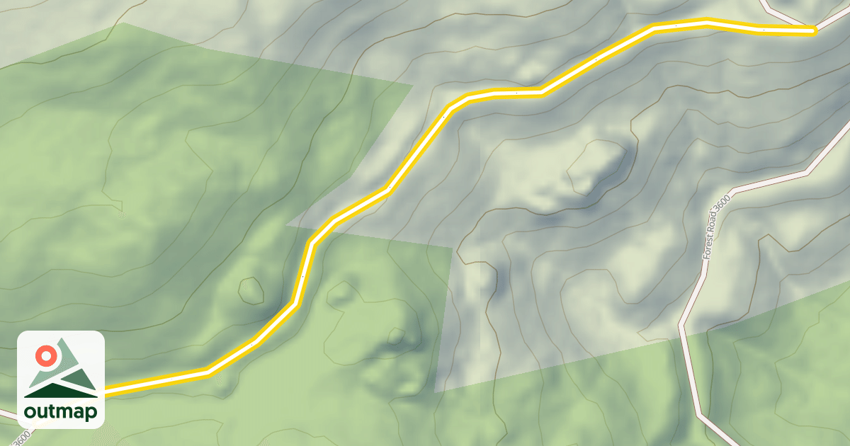 Map of Forest Road 3600
