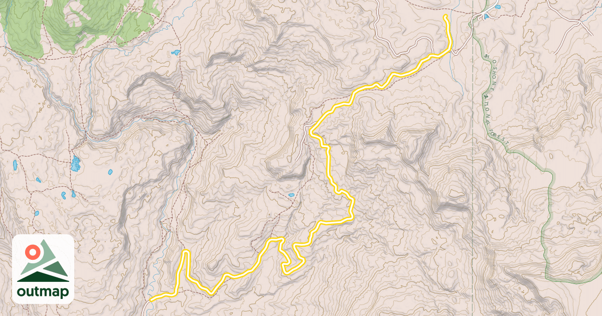 Map of North Fork Fish Creek Snowmobile Trail