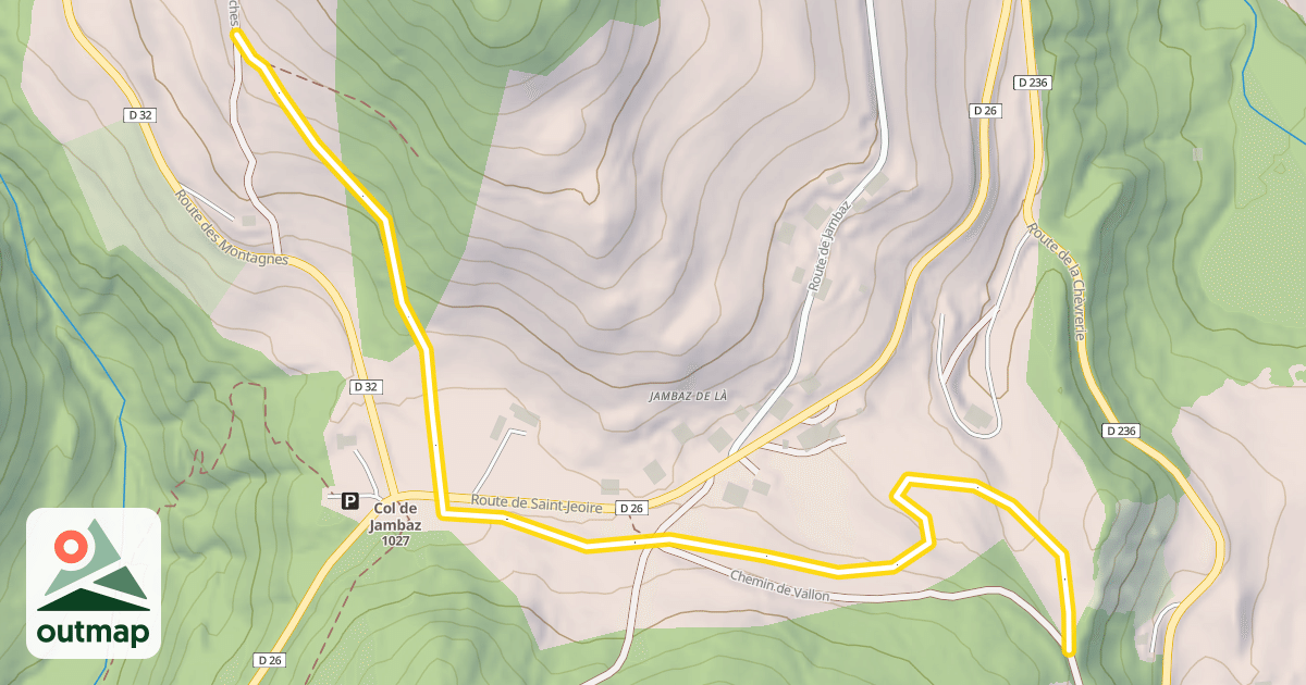 Map of Lac de Vallon