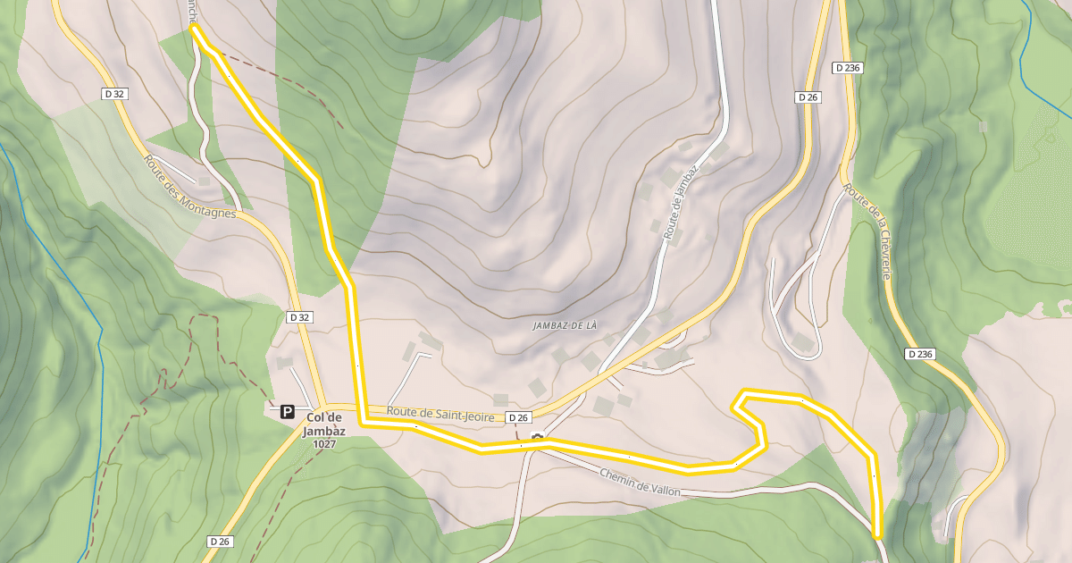 Map preview of Lac de Vallon