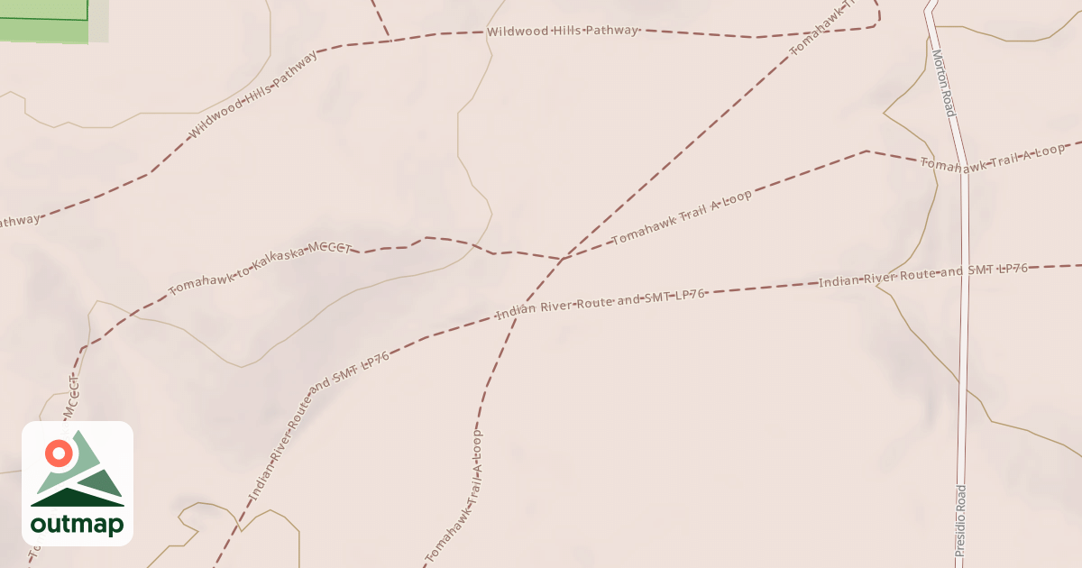 Map of Tomahawk Trail A Loop