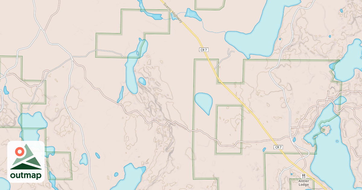 Map of Cameron Lake Snowmobile Trail