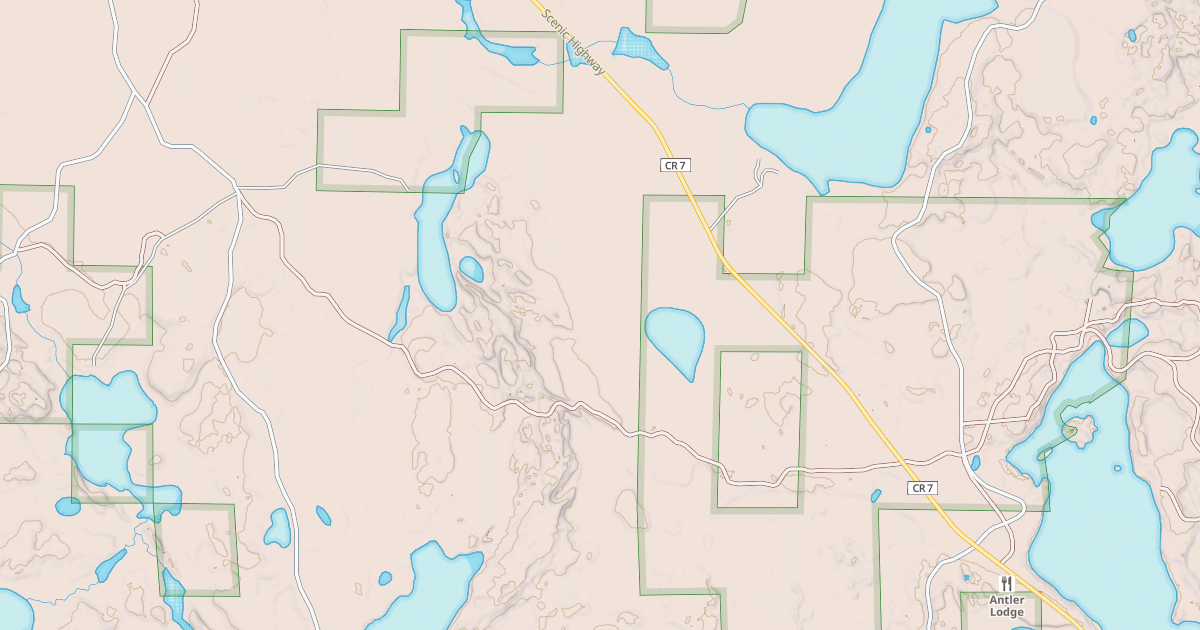 Map preview of Cameron Lake Snowmobile Trail