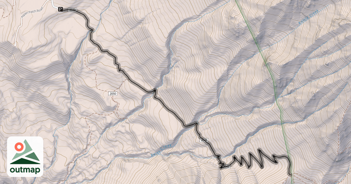 Map of Dry Canyon Trail