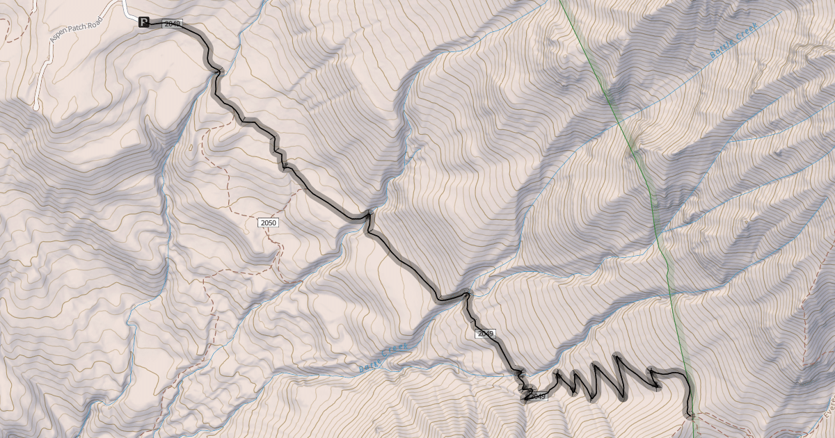 Map preview of Dry Canyon Trail