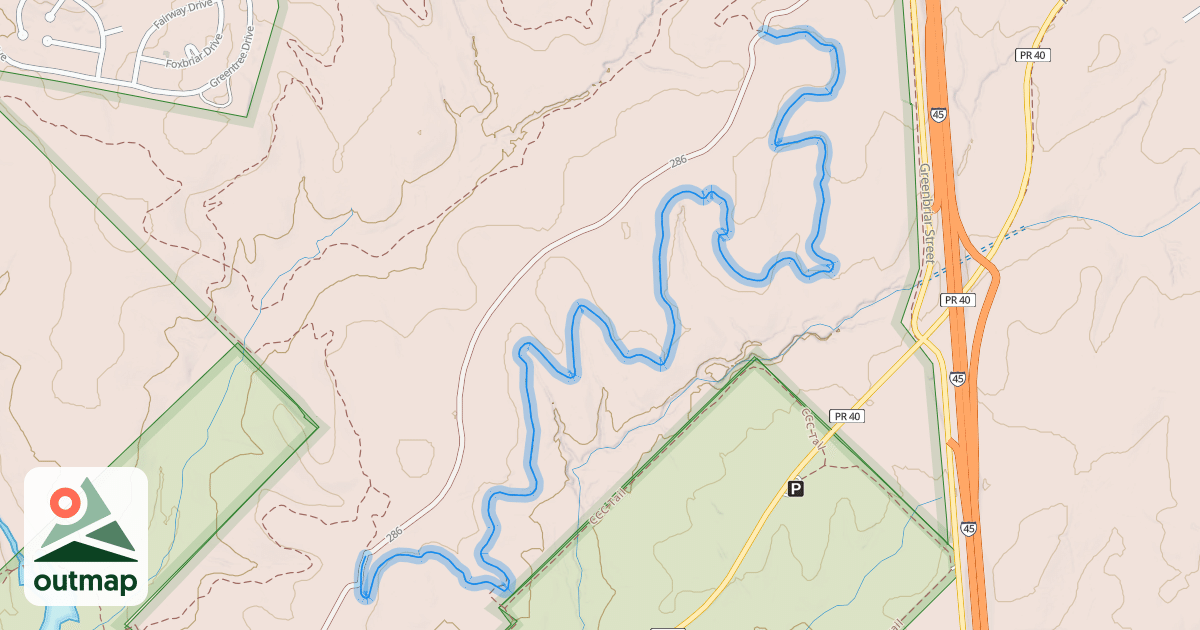 Map of South Loop Trail