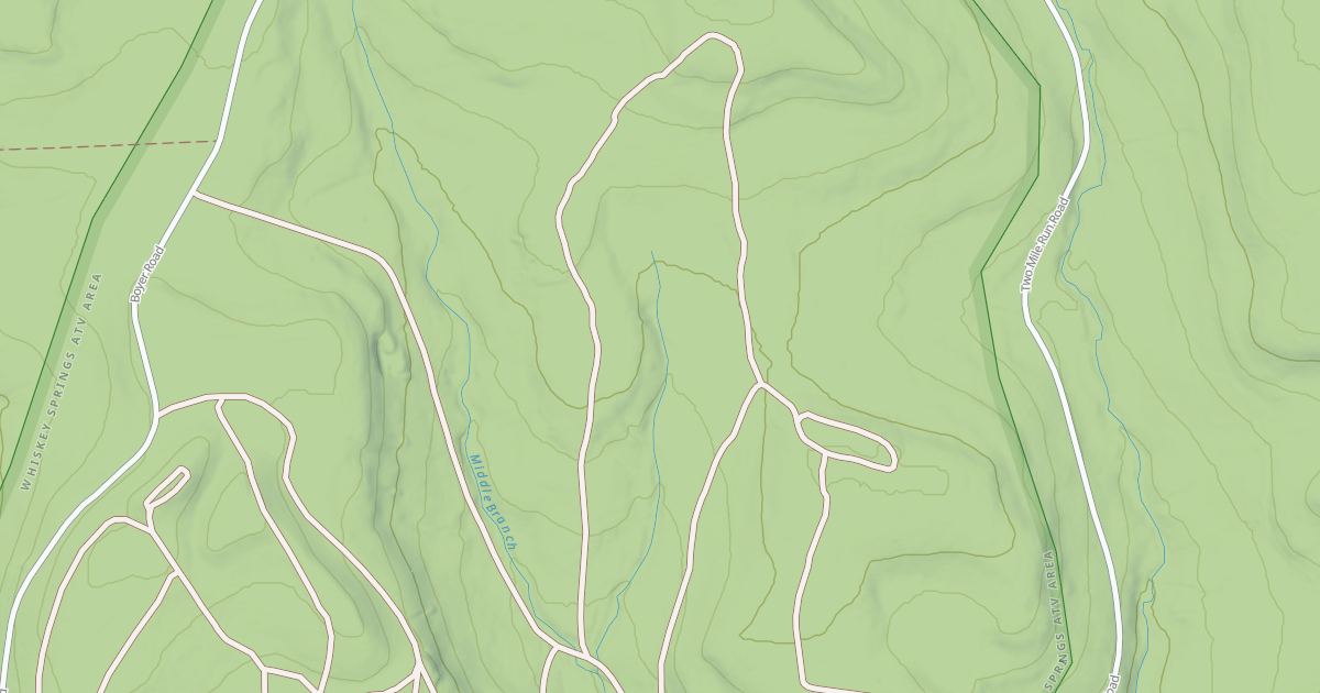 Map preview of Whiskey Springs Trails