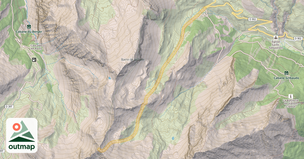 Map of La Grande Combe — Stèle