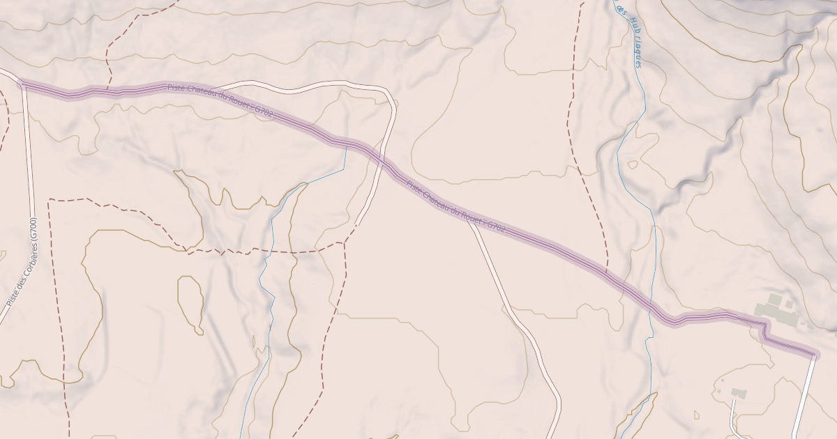 Map preview of Piste Chateau du Rouet - G702