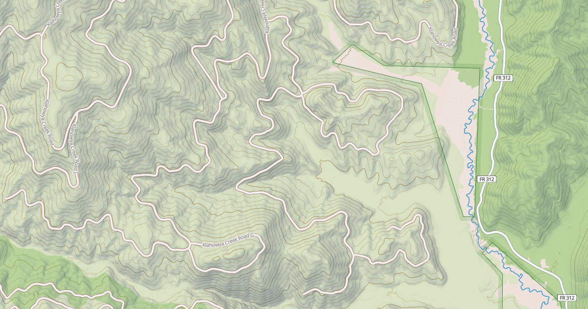Map preview of KLAHOWYA CREEK B