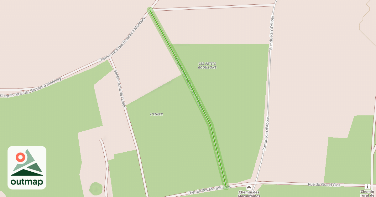 Map of Chemin rural de Sary aux Poiriers