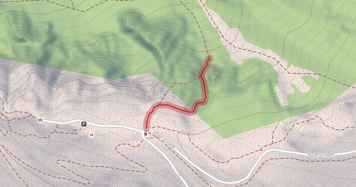 Map preview of Sentier Escarpé de Rando Alpine