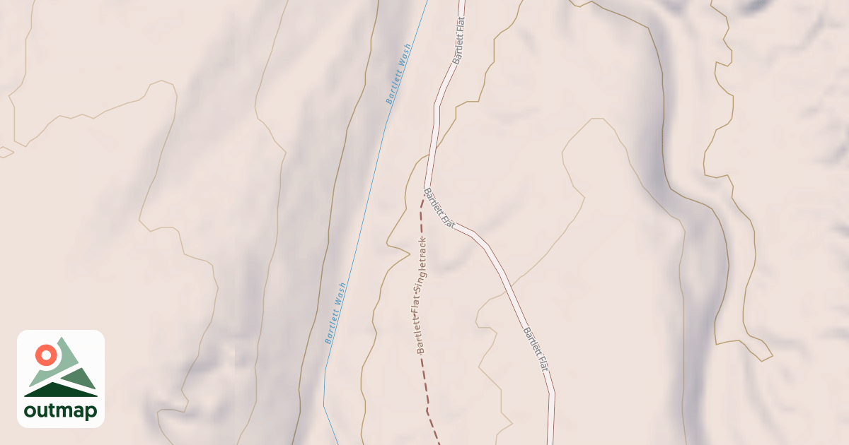 Map of Bartlett Flat Road