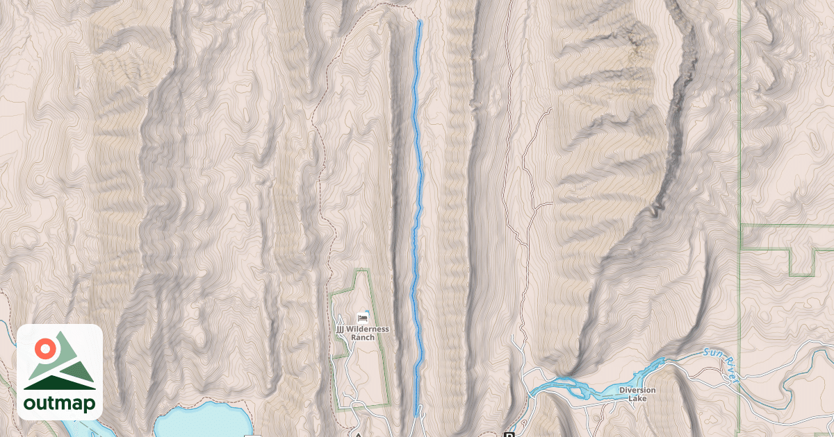 Map of Blacktail Creek