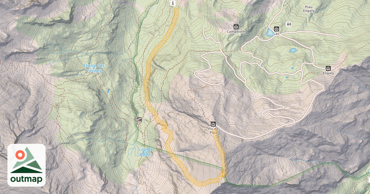 Map of Envers W clasique du Pic de Piau
