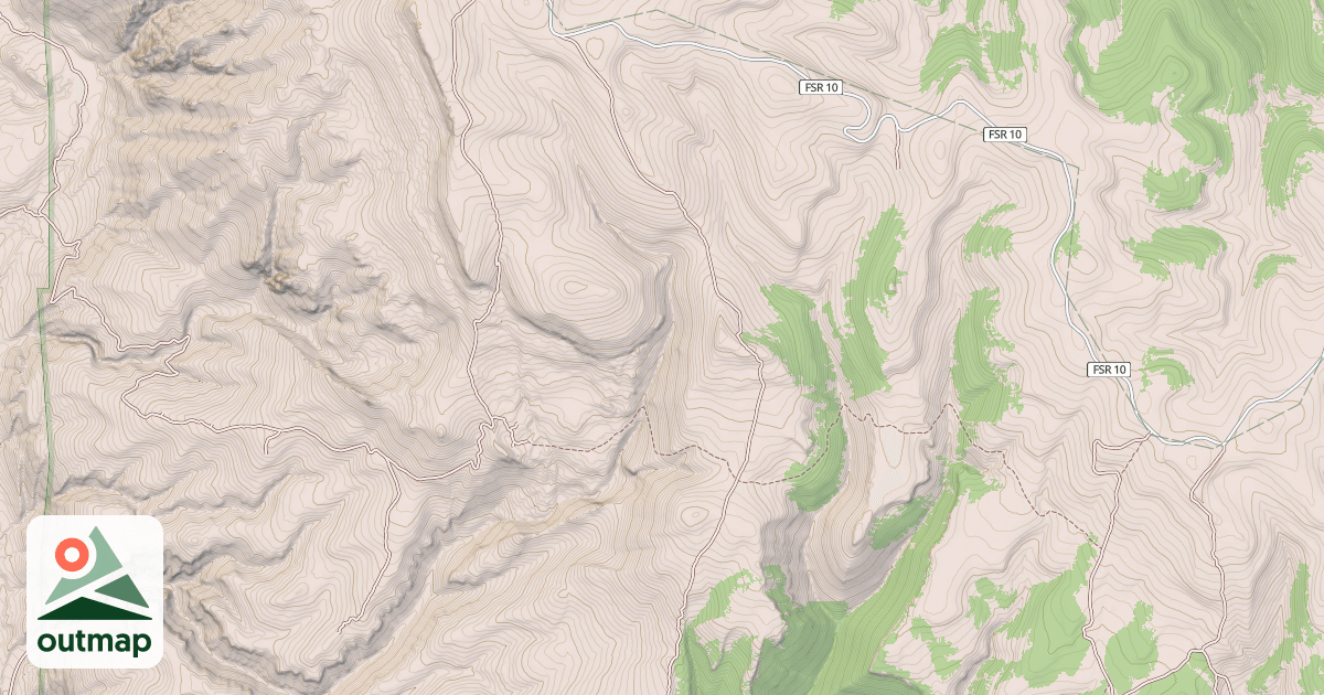 Map of HORSE CREEK MESA
