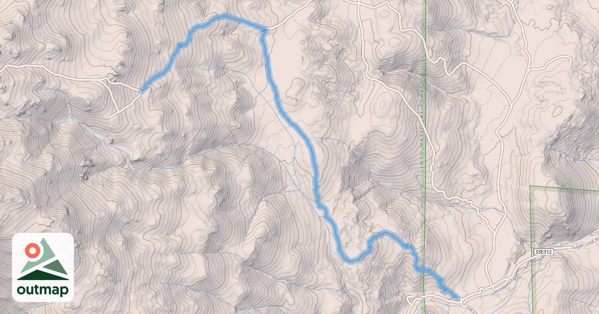 Map of Coyote Flats to Piper Peak Trail