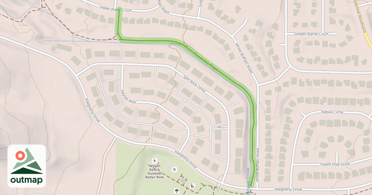 Map of Foothills Trail