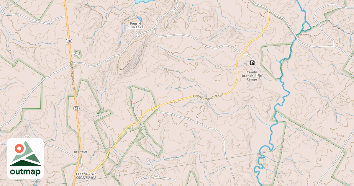 Map of CANDY BRANCH