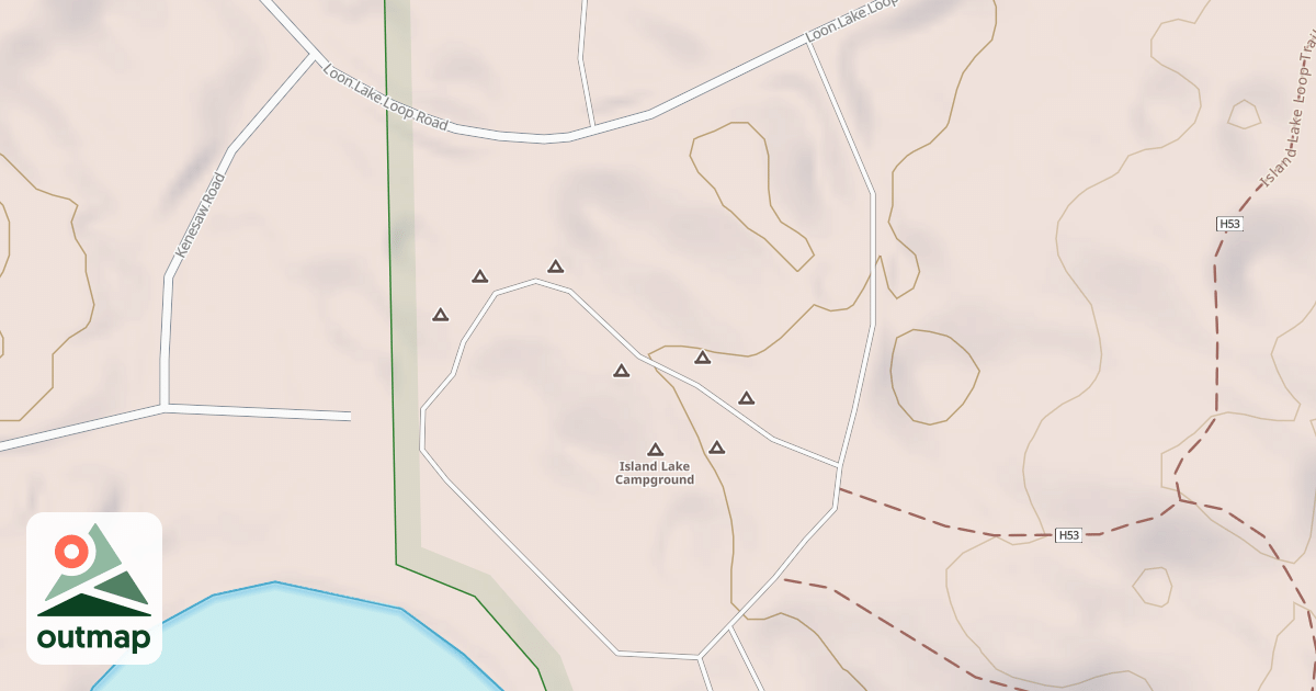 Map of ISLAND LAKE REC