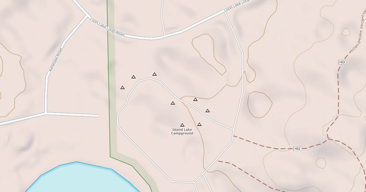 Map preview of ISLAND LAKE REC