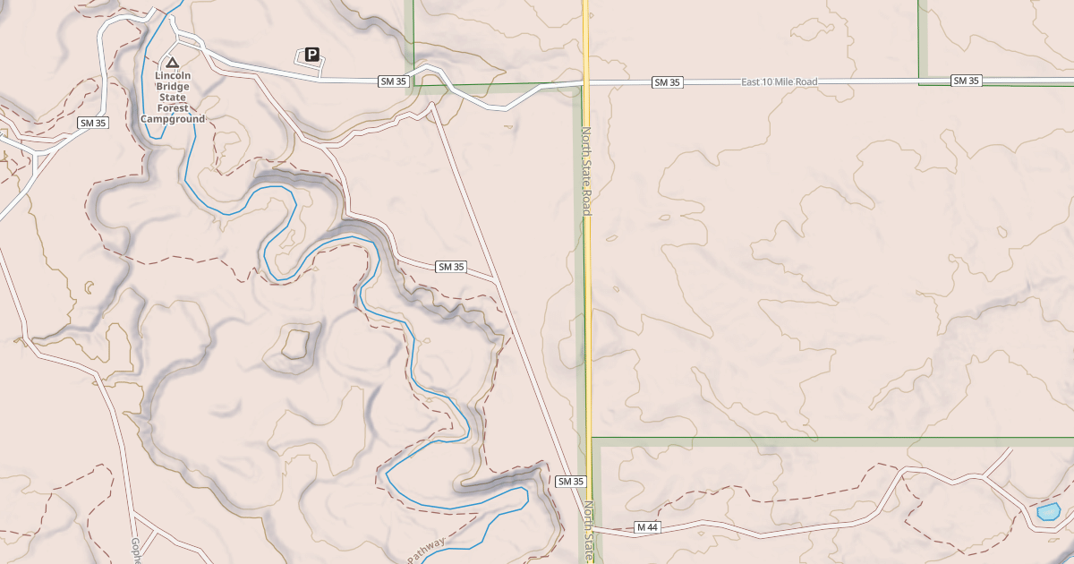 Map preview of Ward Hills-Cadillacw Smt Dnr35