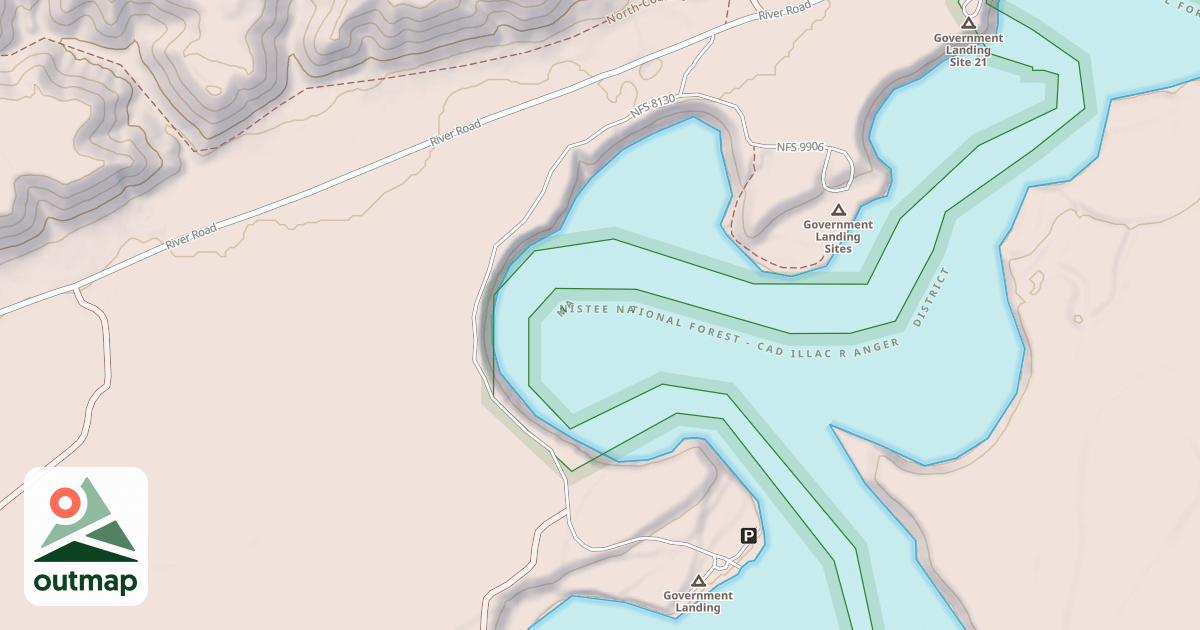 Map of GOVERNMENT LANDING ACCESS