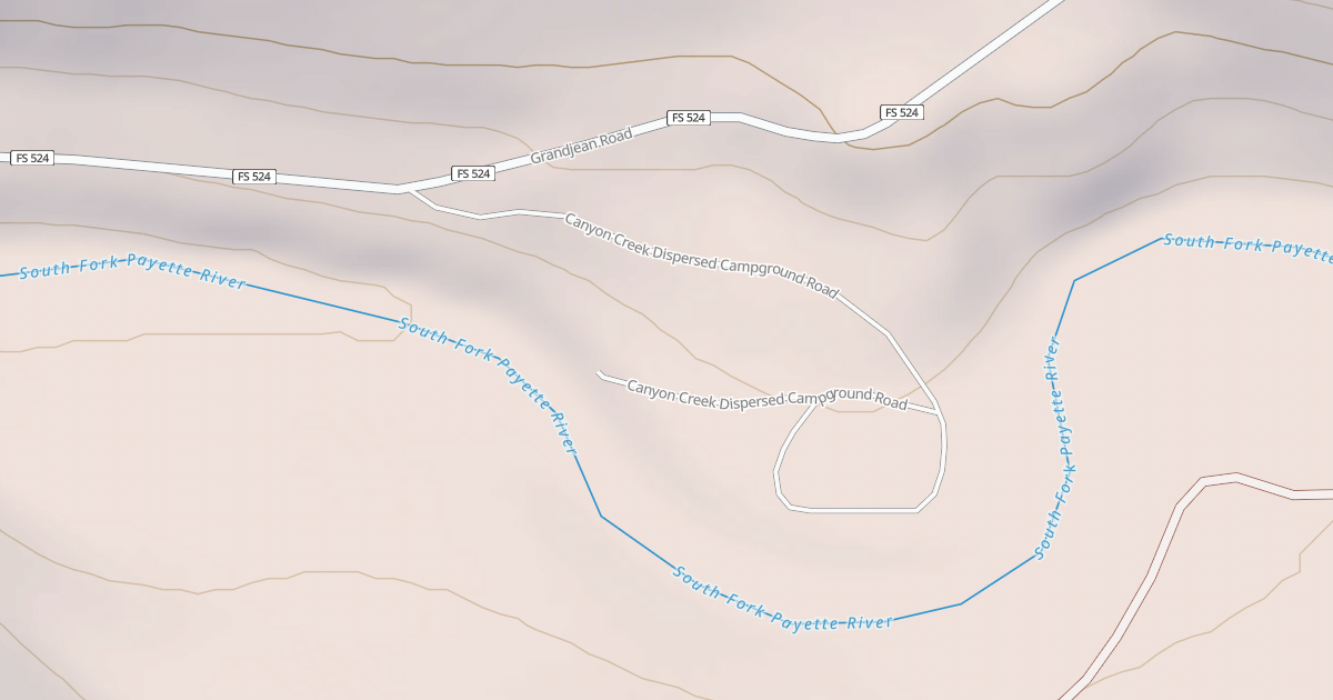 Map preview of CANYON CREEK DISPERSED
