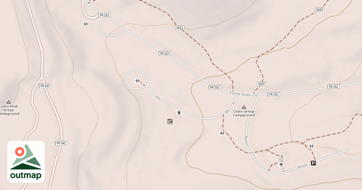Map of CEDRO PEAK PG LOOP 1
