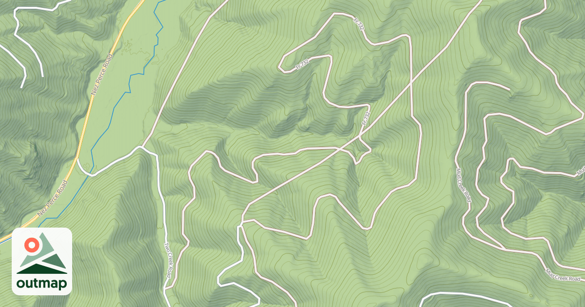 Map of (FDR) ONE CREEK-TWO CREEK