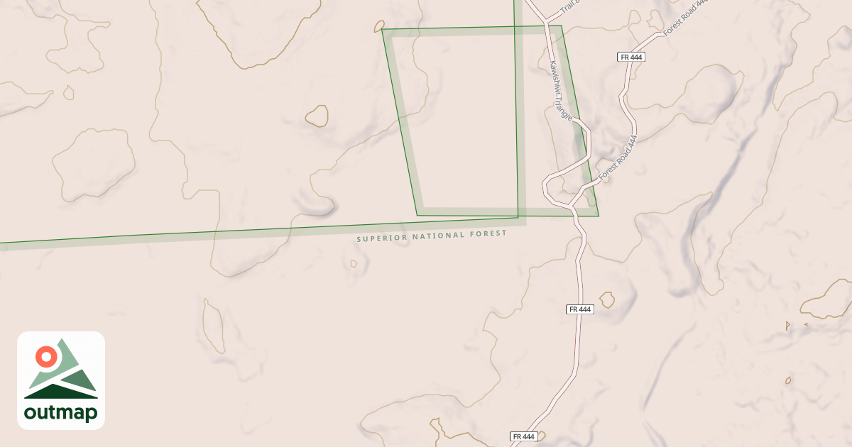 Map of Kawishiwi Triangle Crocket Lk