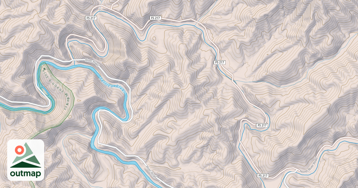 Map of NORTH RIVER