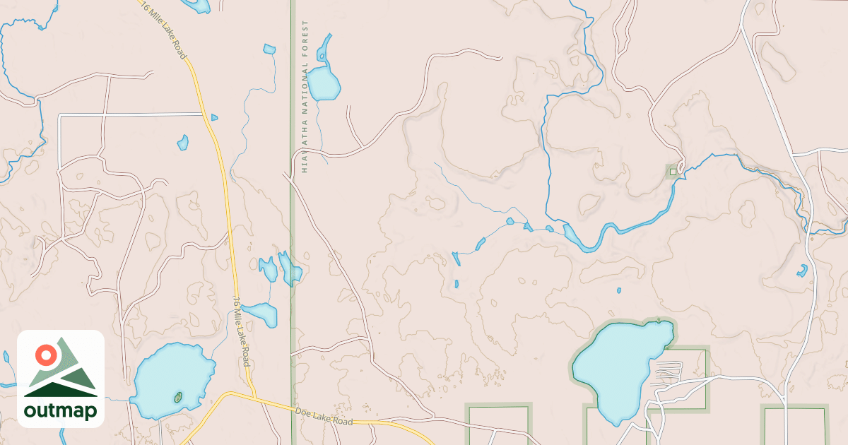 Map of SHALLOW LAKE