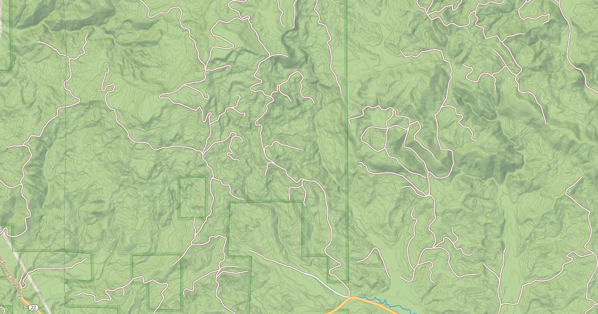 Map preview of USFS National Forest System Roads {3318ED76-6CF4-4483-921A-6FAFE5BA230F}