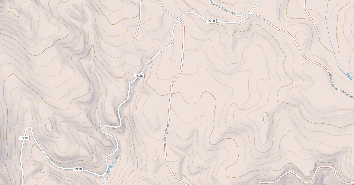 Map preview of USFS National Forest System Roads {5DE4D9A1-7CE6-4BA6-B589-8078F9D5E873}