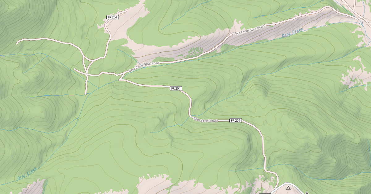 Map preview of DROZ CREEK