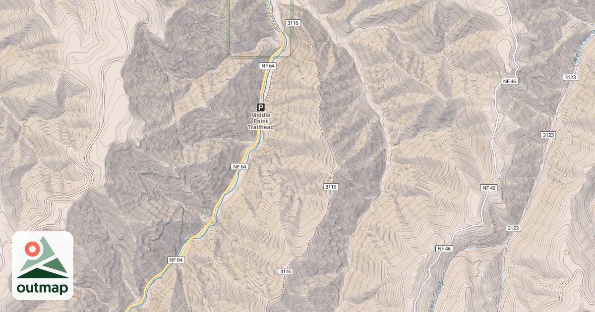Map of USFS Motor Vehicle Use Map Trails 18077