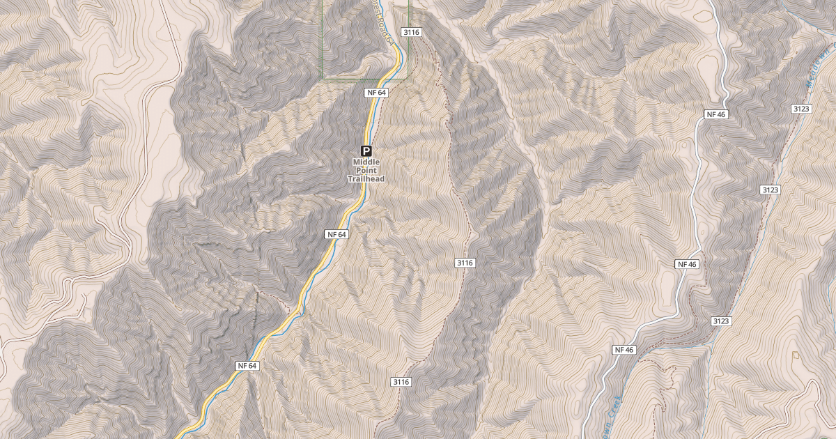 Map preview of USFS Motor Vehicle Use Map Trails 18077