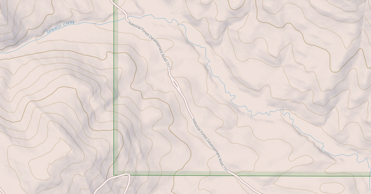 Map preview of SAWMILL CREEK