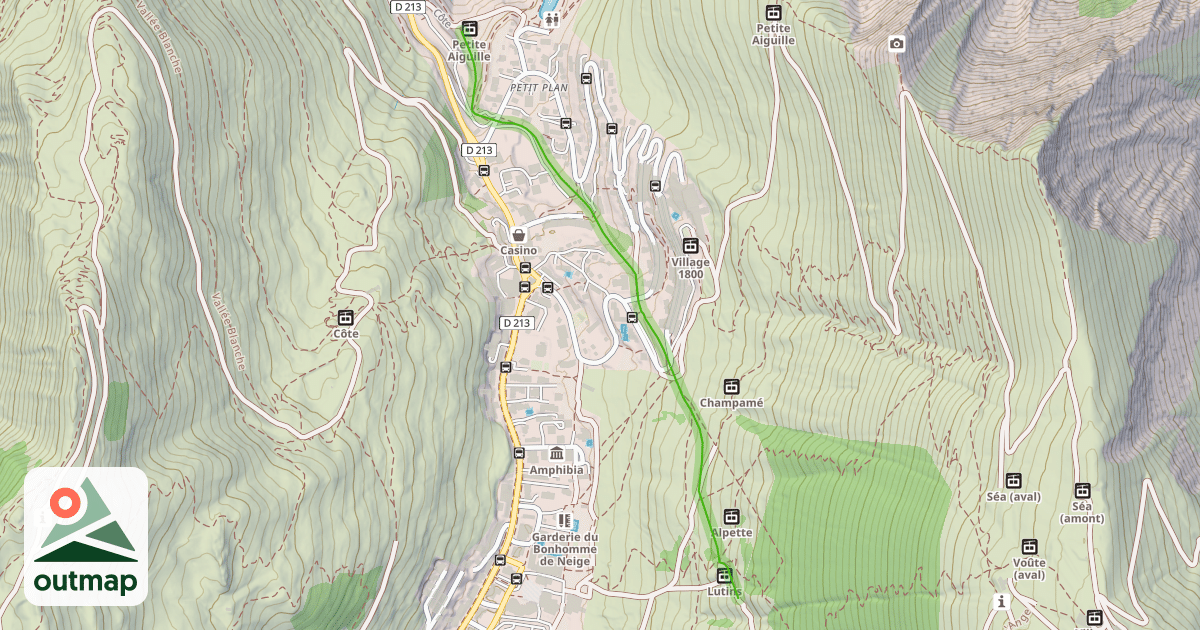 Map of Accès Vallée Blanche