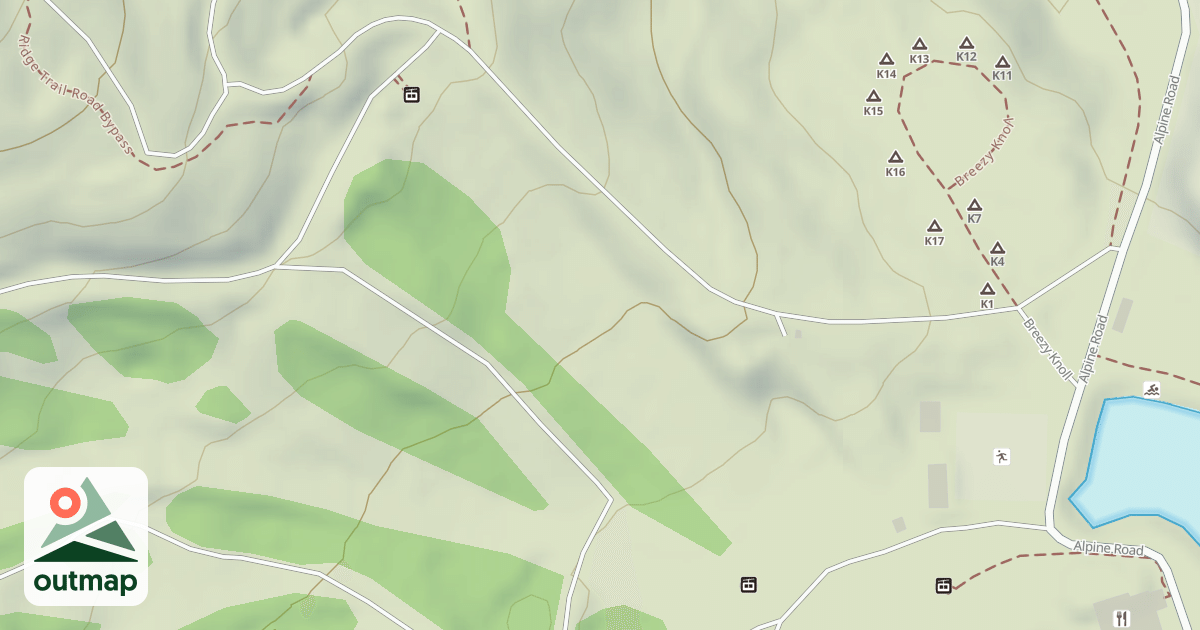 Map of Tubing Slope