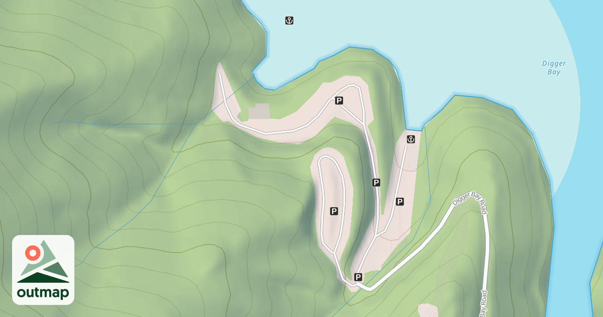 Map of DIGGER LOWER PARKING LOT