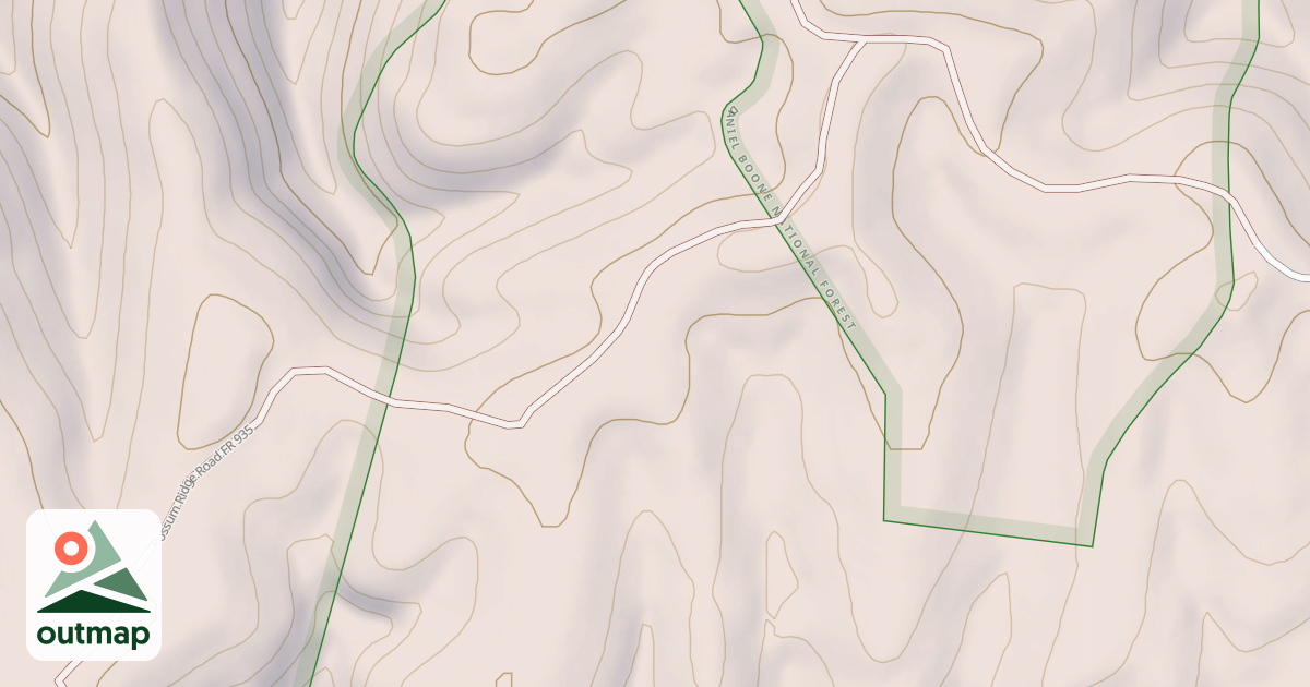 Map of POSSUM RIDGE