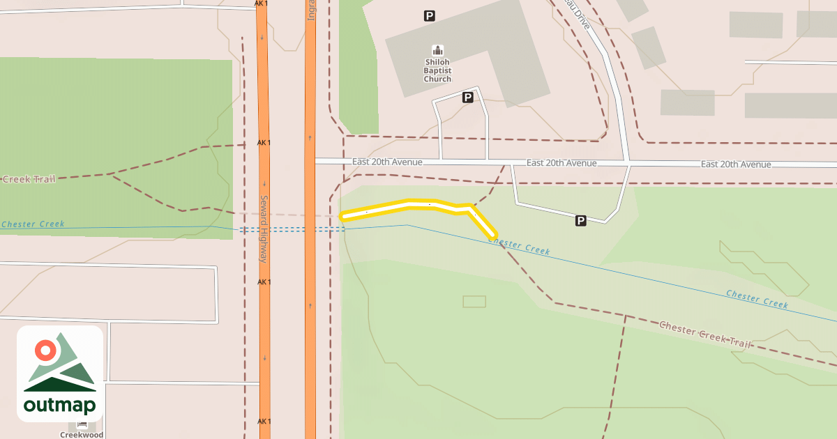 Map of Chester Creek Trail