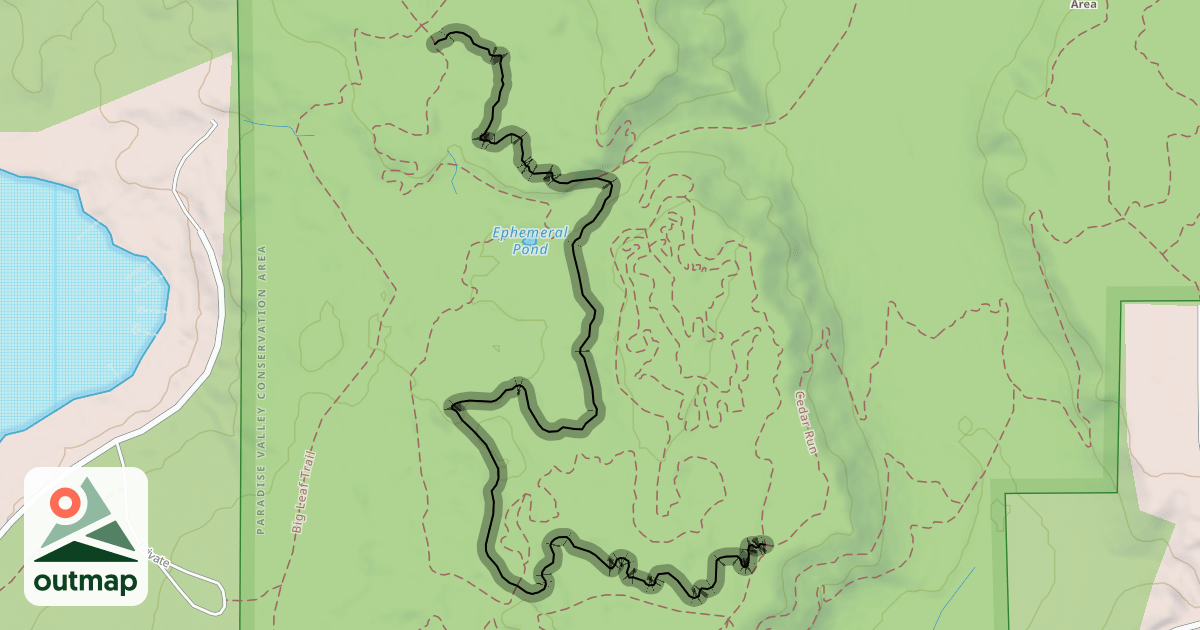 Map of Two Trees Trail