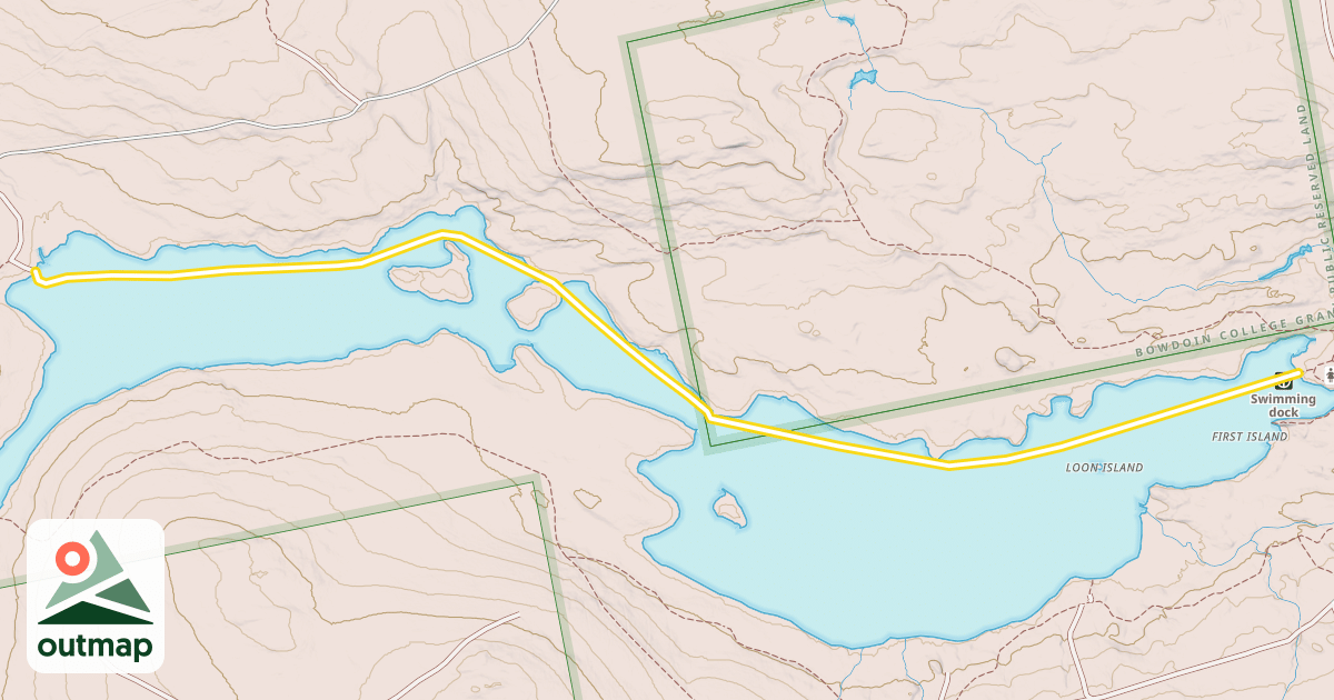 Map of Over Ice Ski Route
