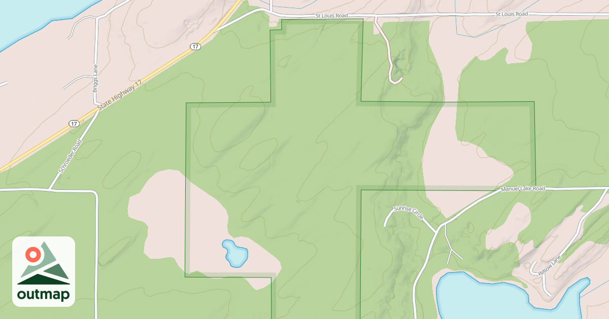 Map of ST LOUIS SPUR ROAD
