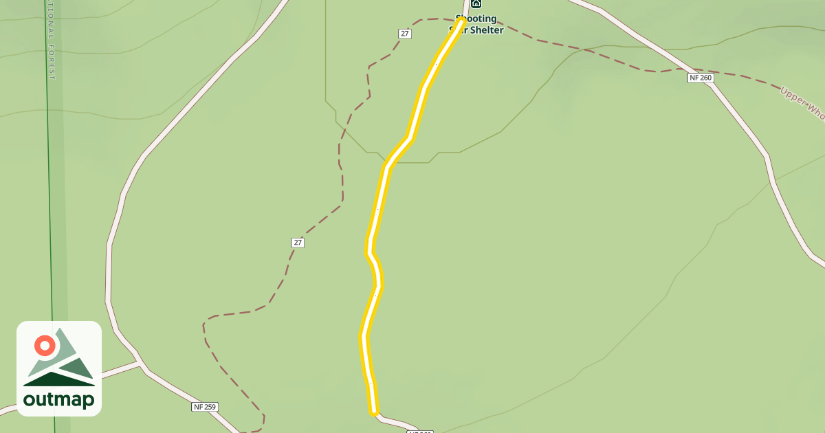 Map of Forest Road 4615-260
