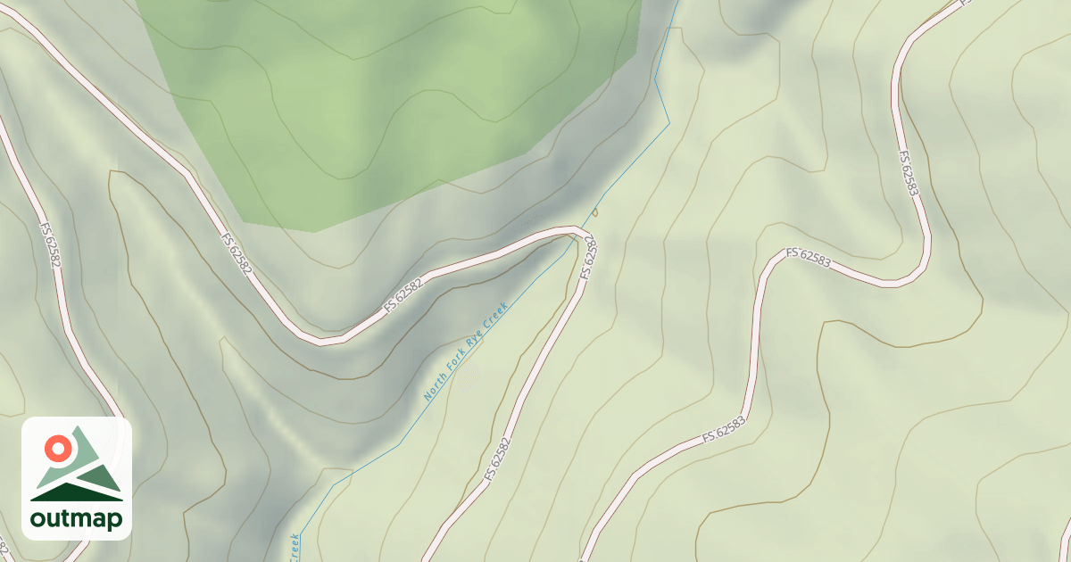 Map of (FDR) NORTH FORK RYE CREEK